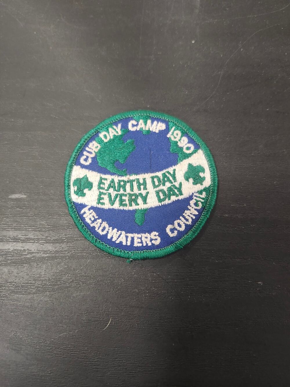 Vtg 1990 Cub Day Camp Patch Earth Day Every Day Headwaters Council BSA Scouts